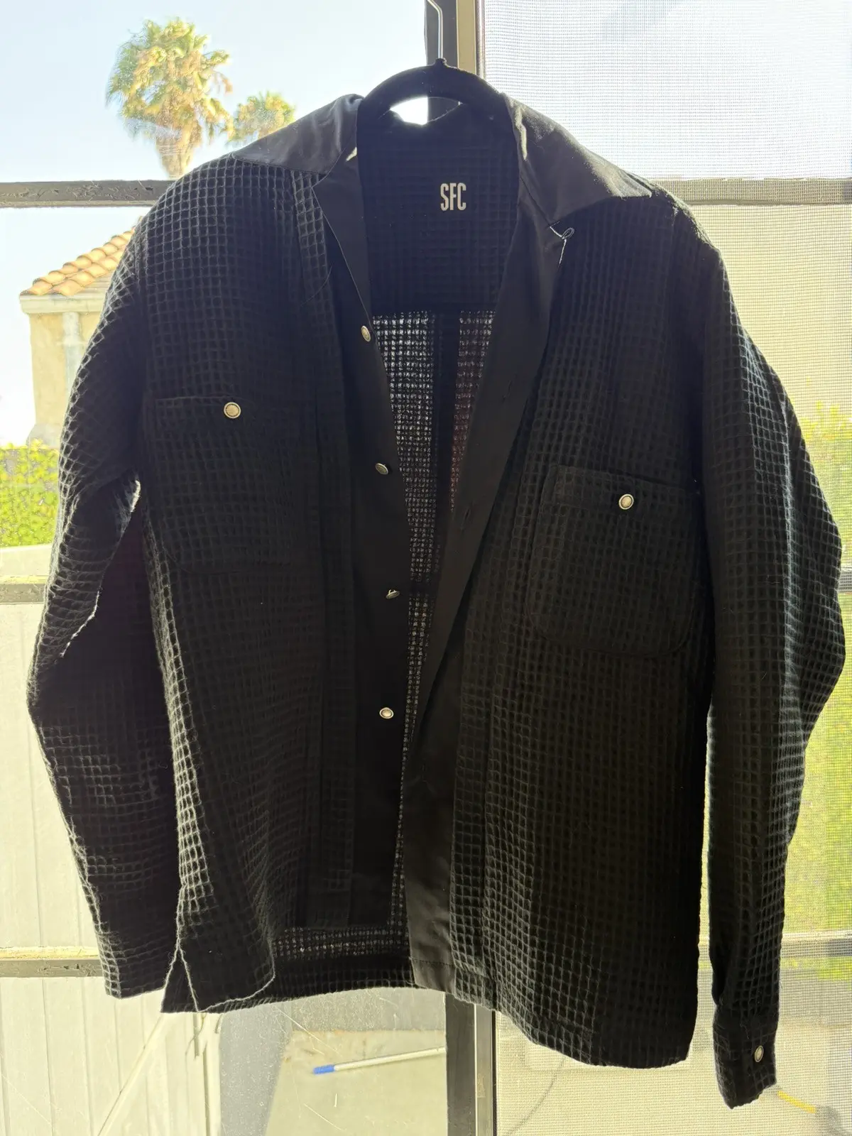 Scott Fraser Collection Waffle Shirt in Black, Men's (Size XS)