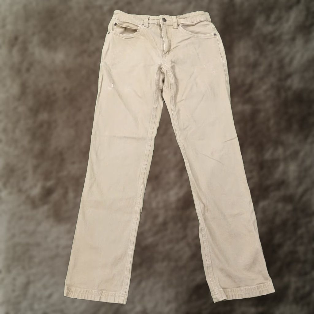 Duluth Trading Company Duluth Trading Flex Fire Hose Work Pants Mens 29X29 Slim Fit Khaki Canvas Casual