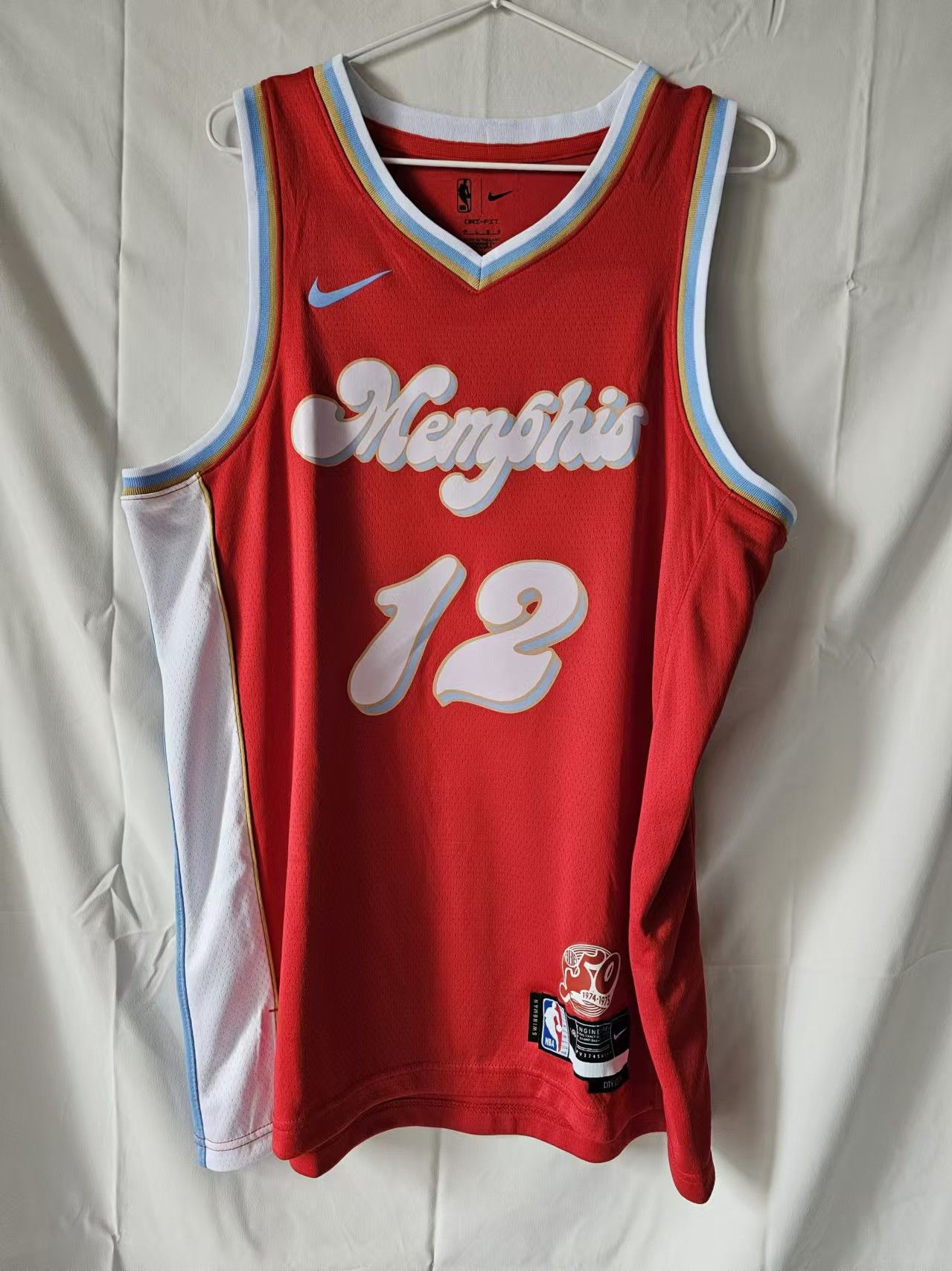 Nba Vancouver Grizzlies 12 Ja Morant Jersey City Edition in Red, Men's (Size 2XL)