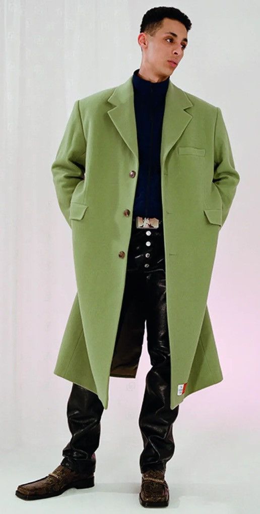 Aw19 Martine Rose Mint Green Wool Overcoat 2019 3B M Jacket, Men's (Size Medium)