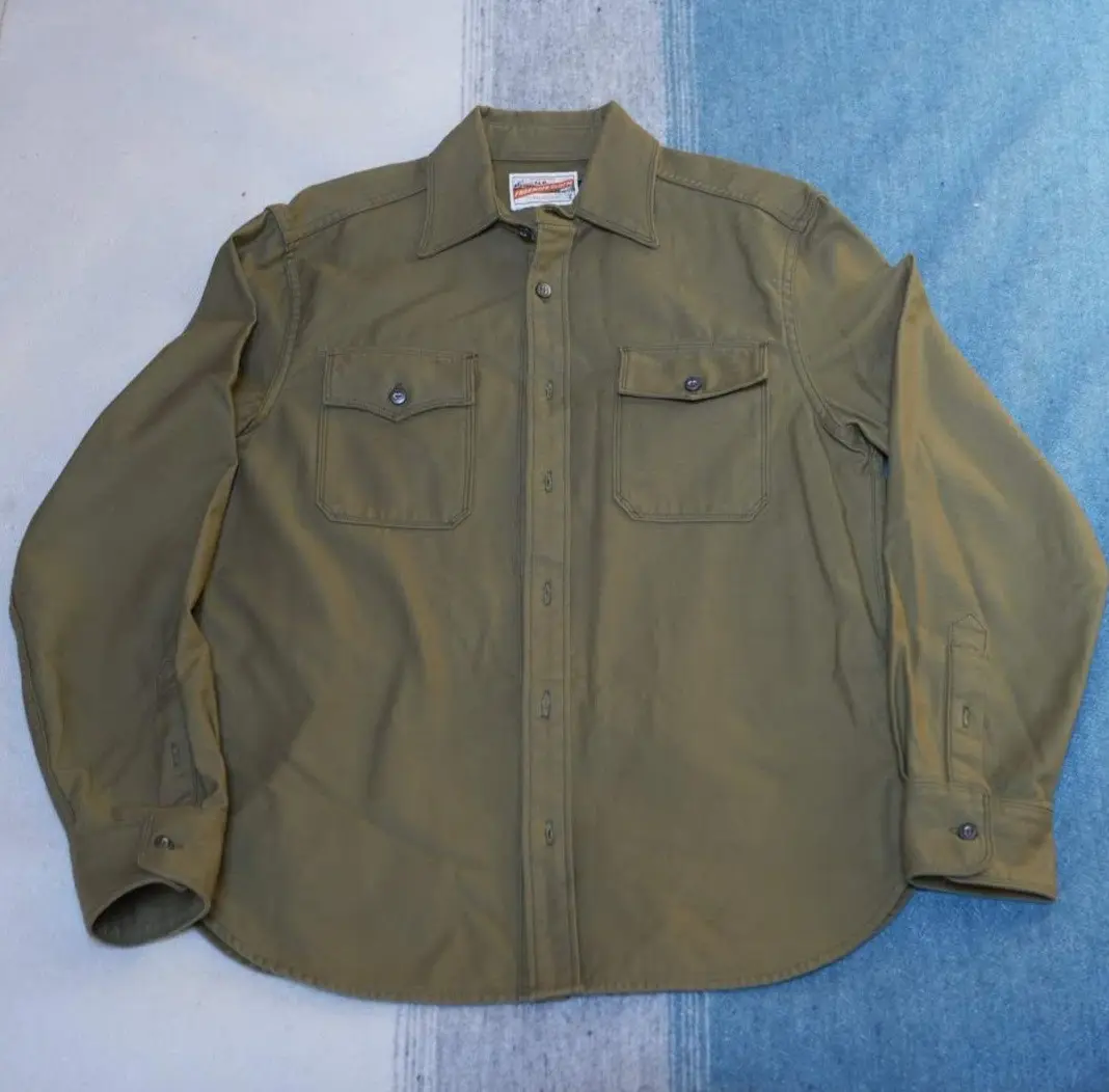 Freenote Cloth Scout Shirt in Green, Men's (Size Medium)