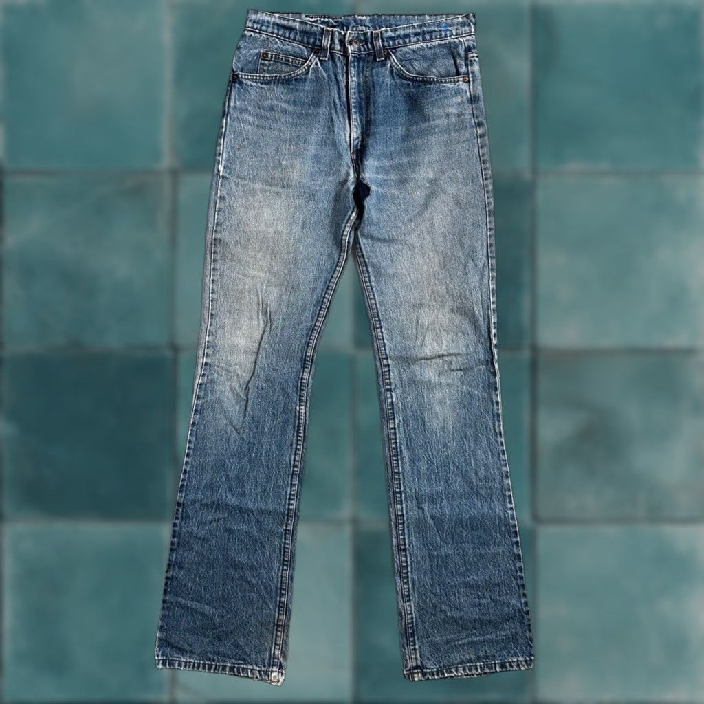 Levis Vintage Levi's 517 Jeans Men's Bootcut Flare 80's Usa Orange Tab Light Wash Denim 33X36 in Blue