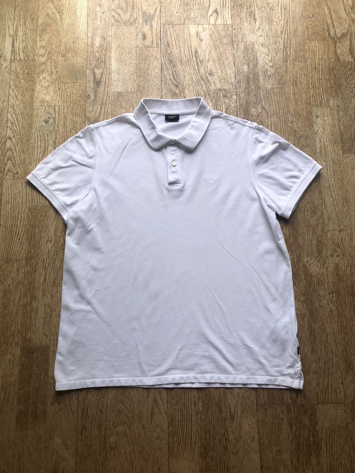 Joop Designer Classic Vintage Quality Polo Shirt in White, Men's (Size Large)