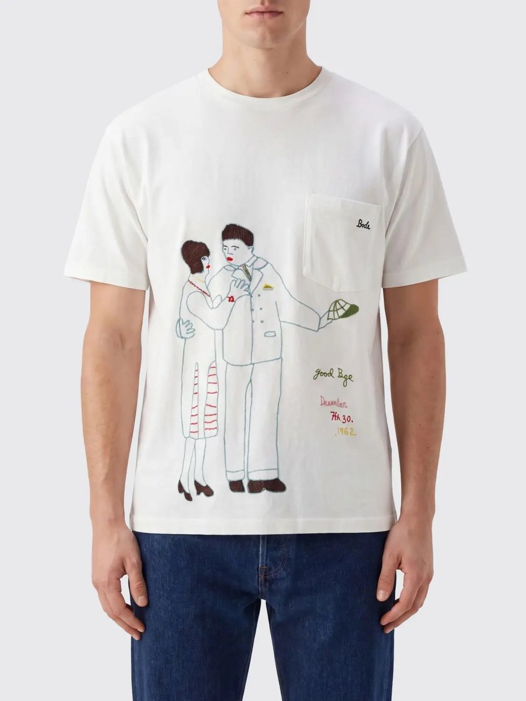 Bode T-Shirt Men Yellow Cream, Men's