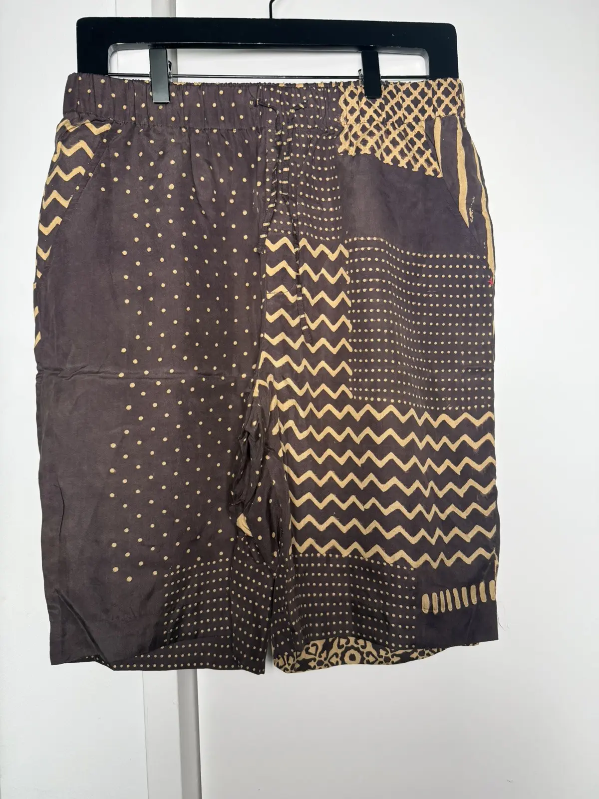 11 11 Eleven Eleven 11.11 / Eleven Eleven Silk Shorts in Brown, Men's (Size 32)
