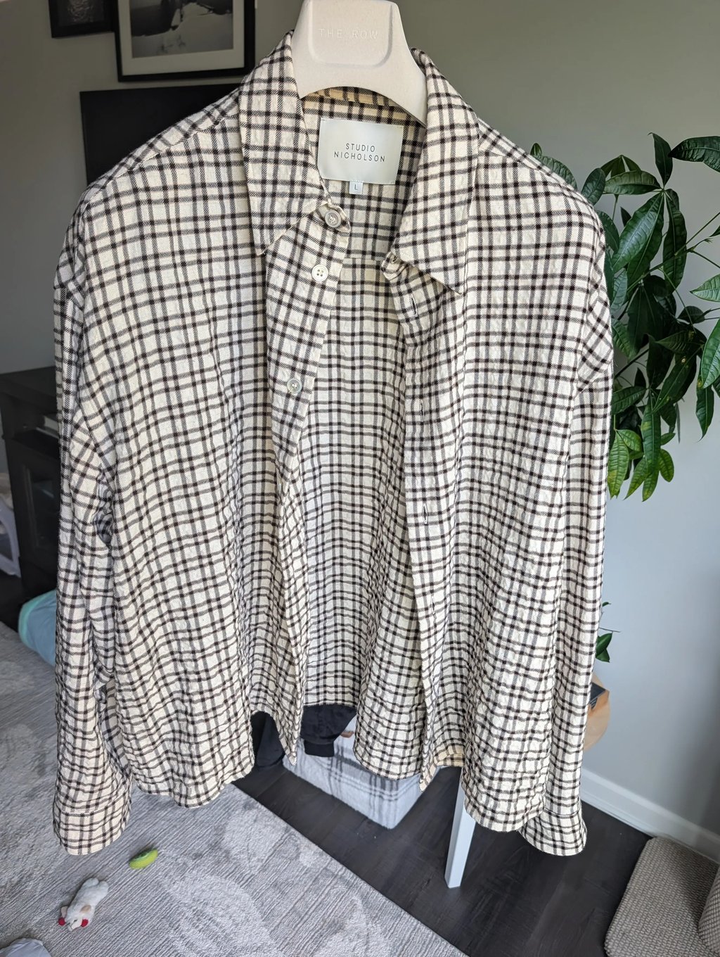Studio Nicholson Nostra Checked Cotton Shirt, Men's