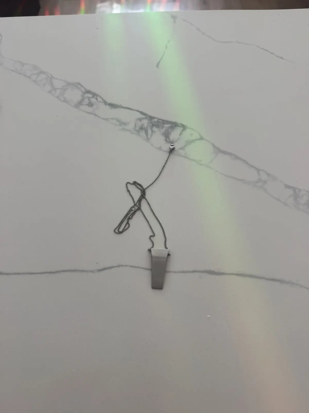 Trunk Necklace in Silver, Men's