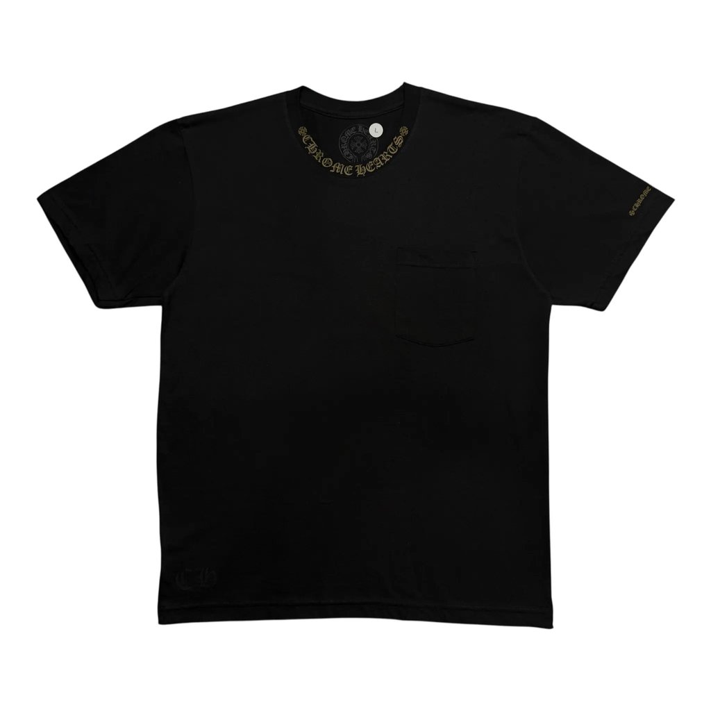 Neck Logo Short Sleeve Tee Shirt Black Army Green, Men's (Size Xl)