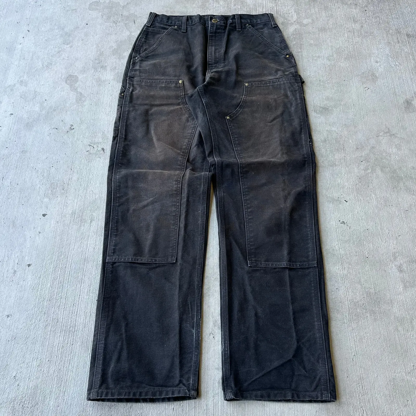 Y2K Carhartt Black Double Knee Work Carpenter Pants, Men's (Size 31)