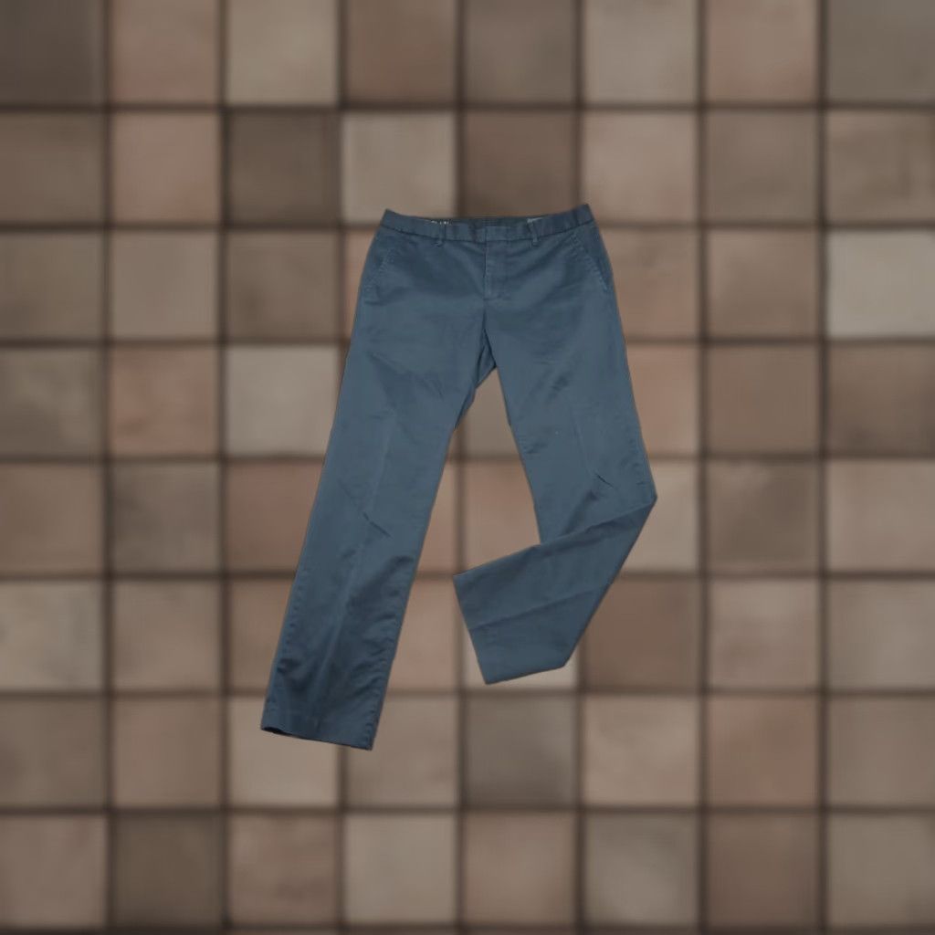 Bonobos Men's Slim Fit Chino Pants Regular Cotton Flat Front Dark Blue 33X30 in Grey