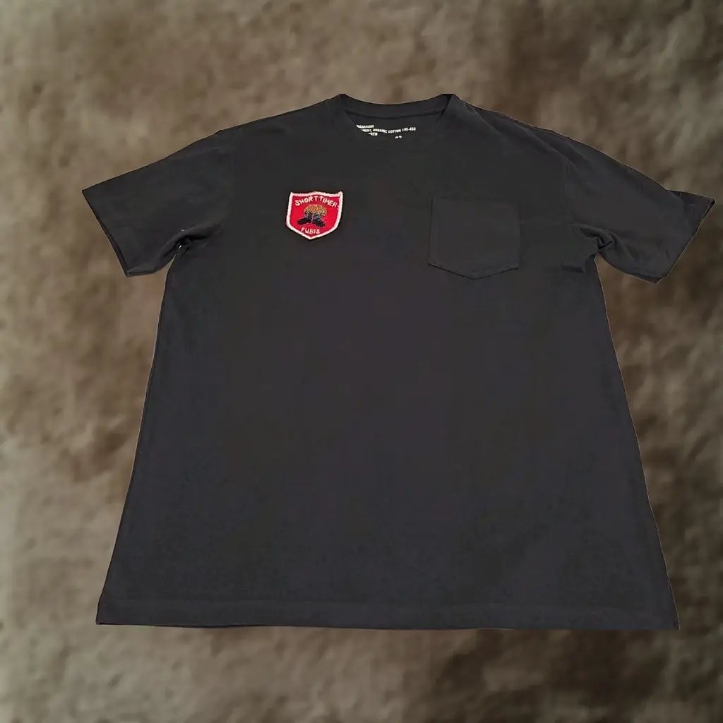 Maharishi T-Shirt Adult Medium Black Short Sleeve Embroidered Patch Pocket 90s Streetwear Designer Japan Art Classic Unisex Adults New, Men's