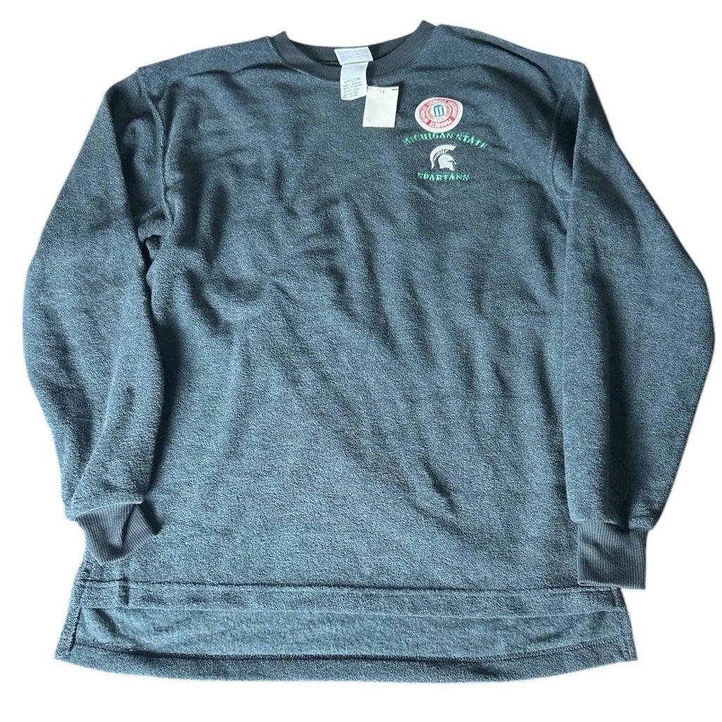Michigan State Spartans Shirt Mens Medium Long Sleeve Gray, Men's