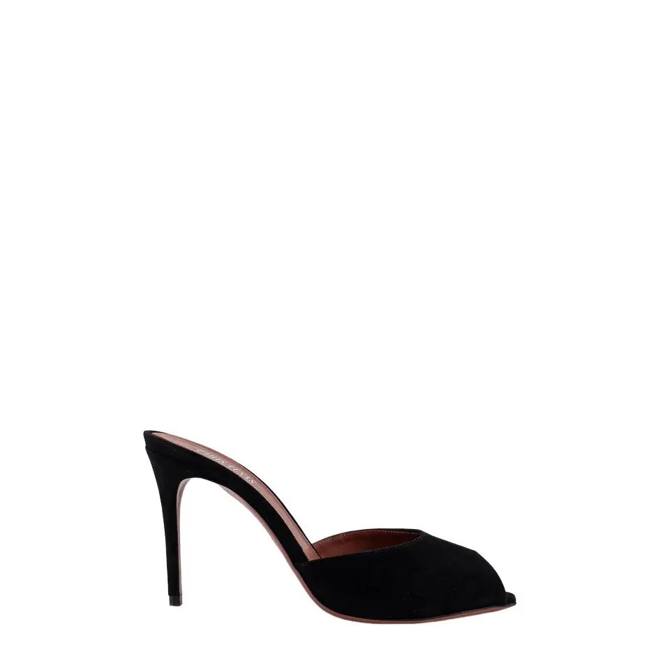 Paris Texas Vera Black 85mm Suede Mules Wom, Women's