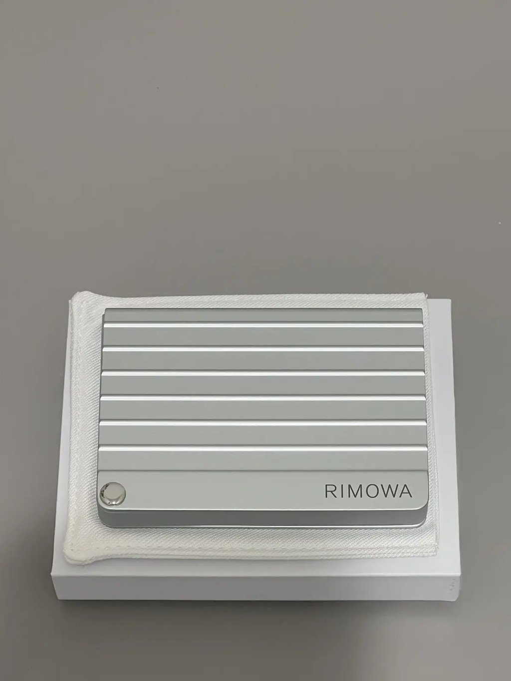Rimowa Aluminum Silver Card Holder, Men's