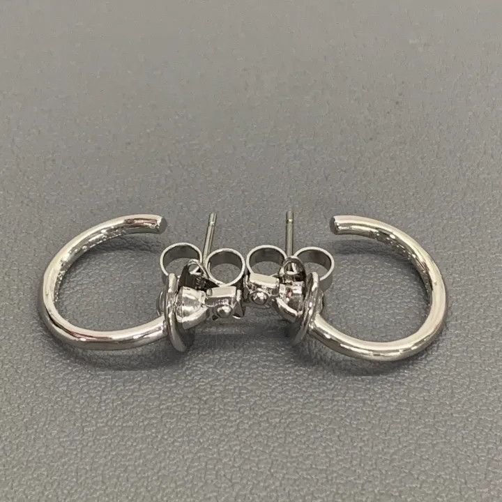 Vivienne Westwood Vera Saturn Logo Earrings in Silver, Men's