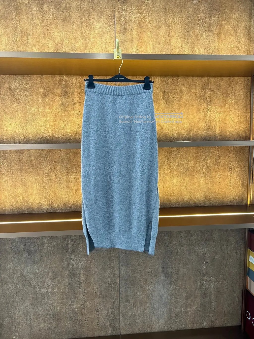 Barrie Cashmere Midi Skirt in Gray, Women's (Size 36)