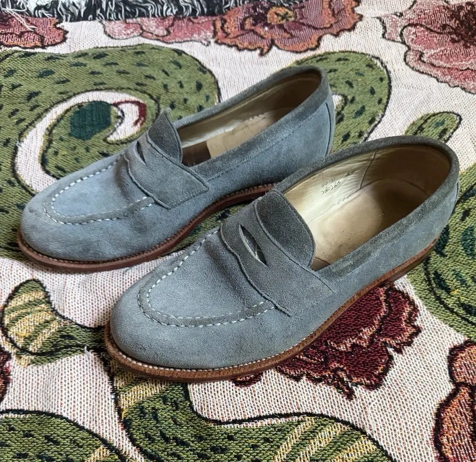 Grant Stone Kudu Suede Traveller Loafer in Blue, Men's (Size 8)
