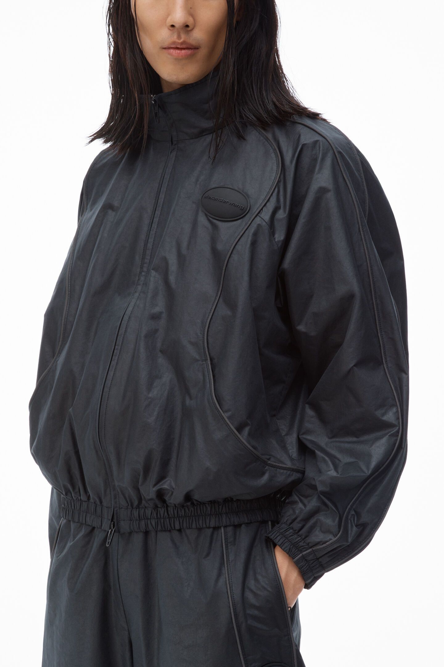 Alexander Wang Piping Jacket in Black, Men's (Size Medium)