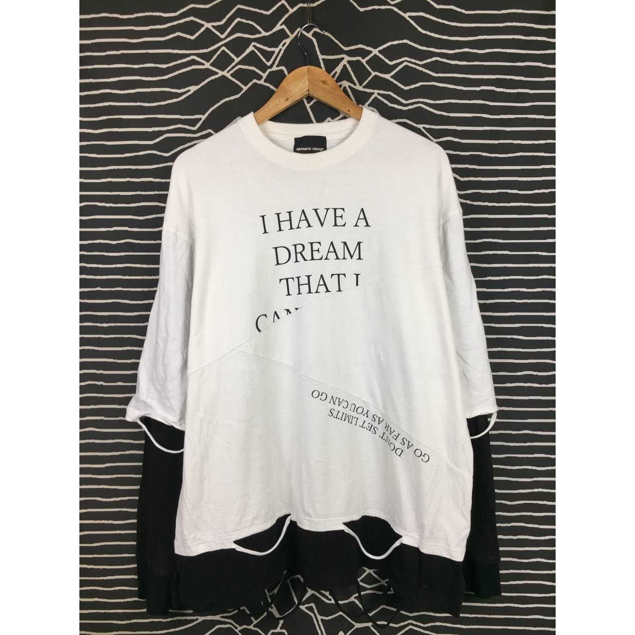 Semanticdesign Semantic Design I Have A Dream Reconstructed Punk Tee in White, Men's (Size Medium)