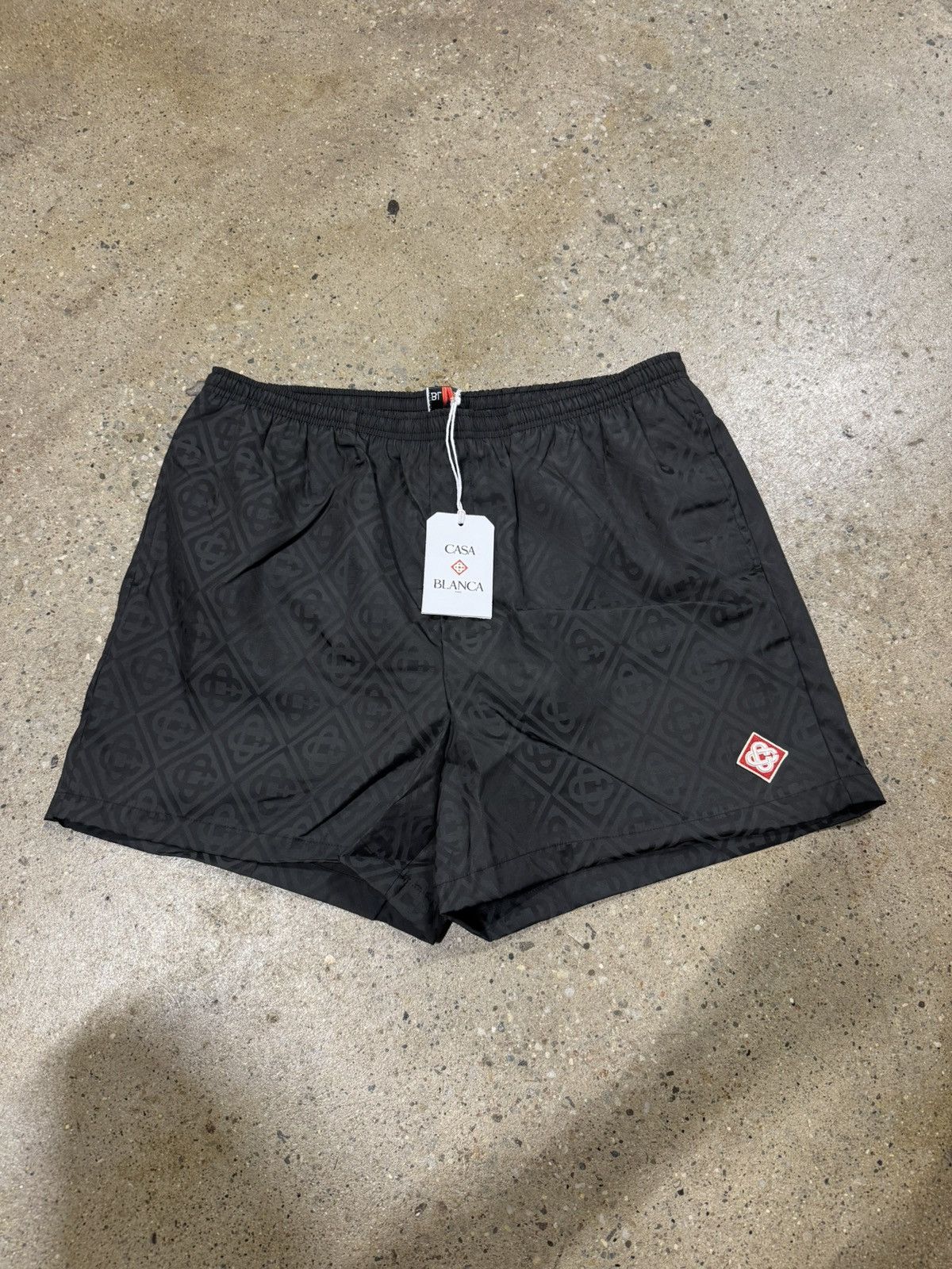 Casablanca Jacquard Swim Shorts in Black, Men's (Size 30)