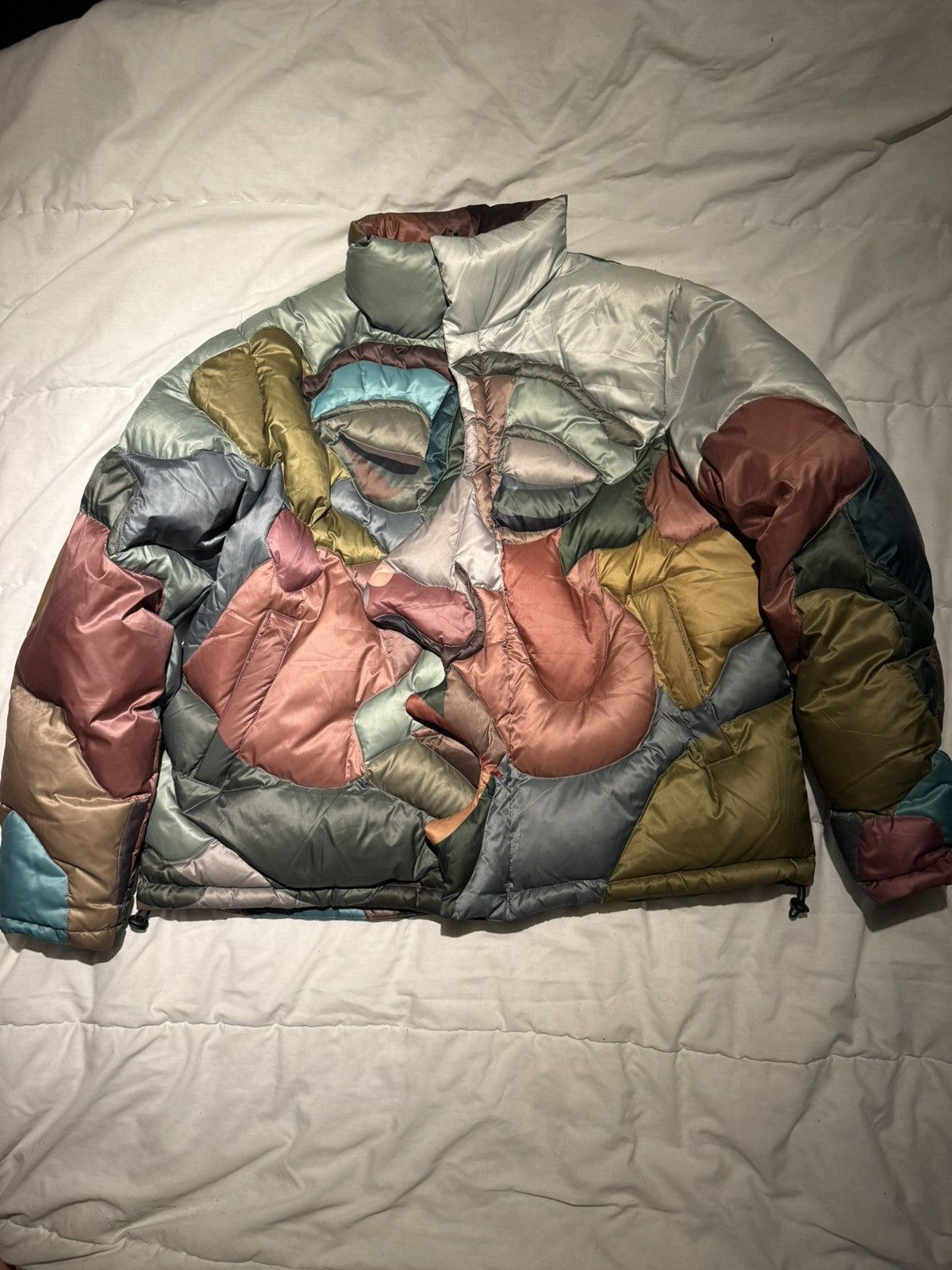 Kidsuper Studios Kissing Puffer in Silver, Men's (Size Medium)