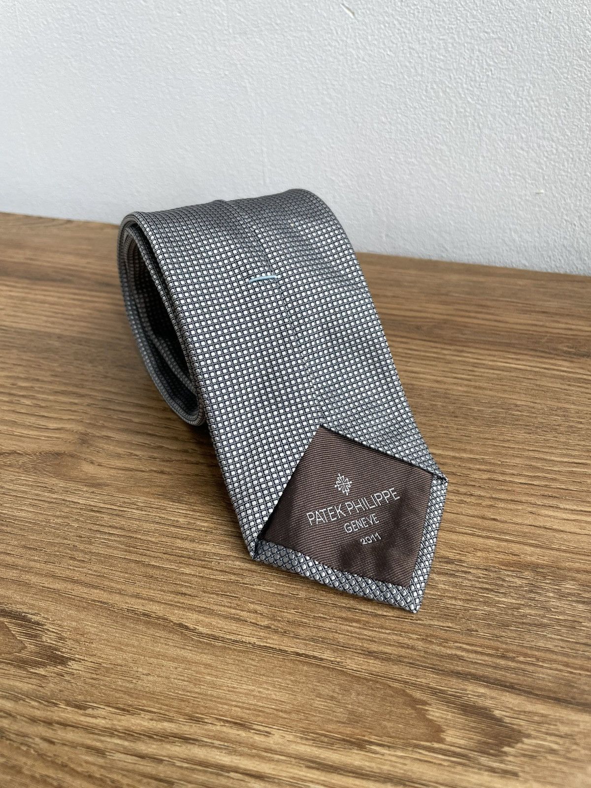 Patek Philippe Geneve 2011 Special Limited Edition Silk Tie in Grey, Men's