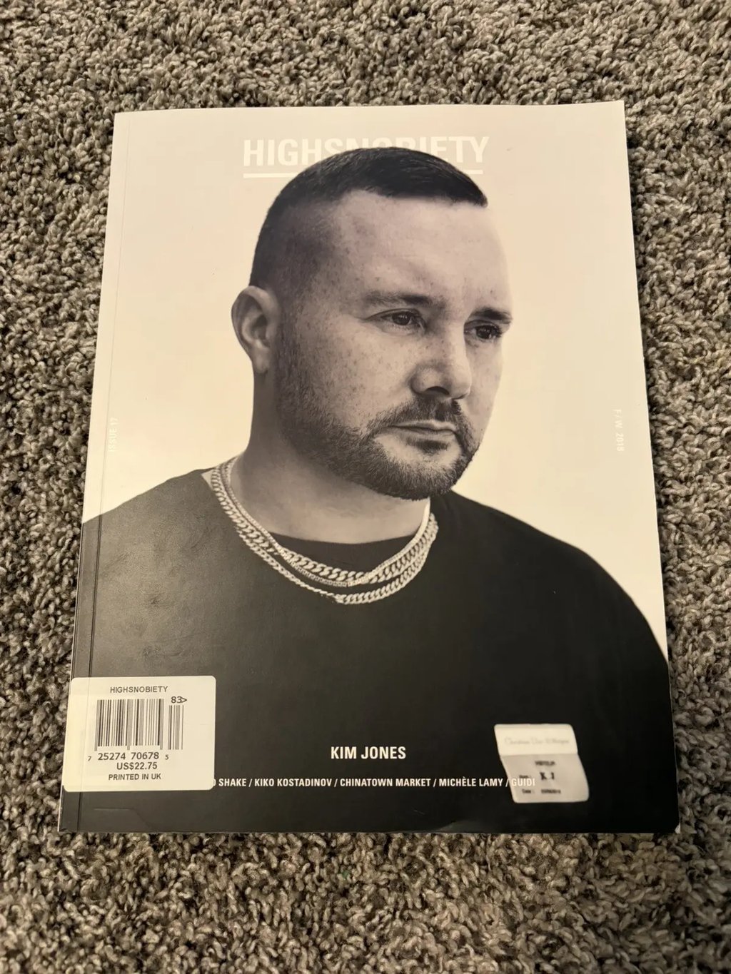 Highsnobiety Uk Issue 17 Kim Jones Cover in Black, Men's