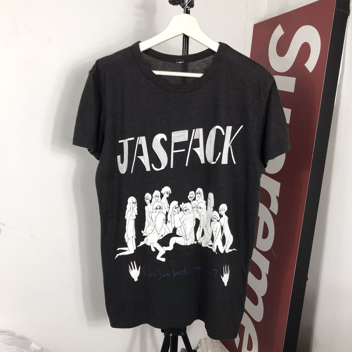 Hysteric Glamour Vintage Jasfack Naked Woman Photo Tee Black Large, Men's