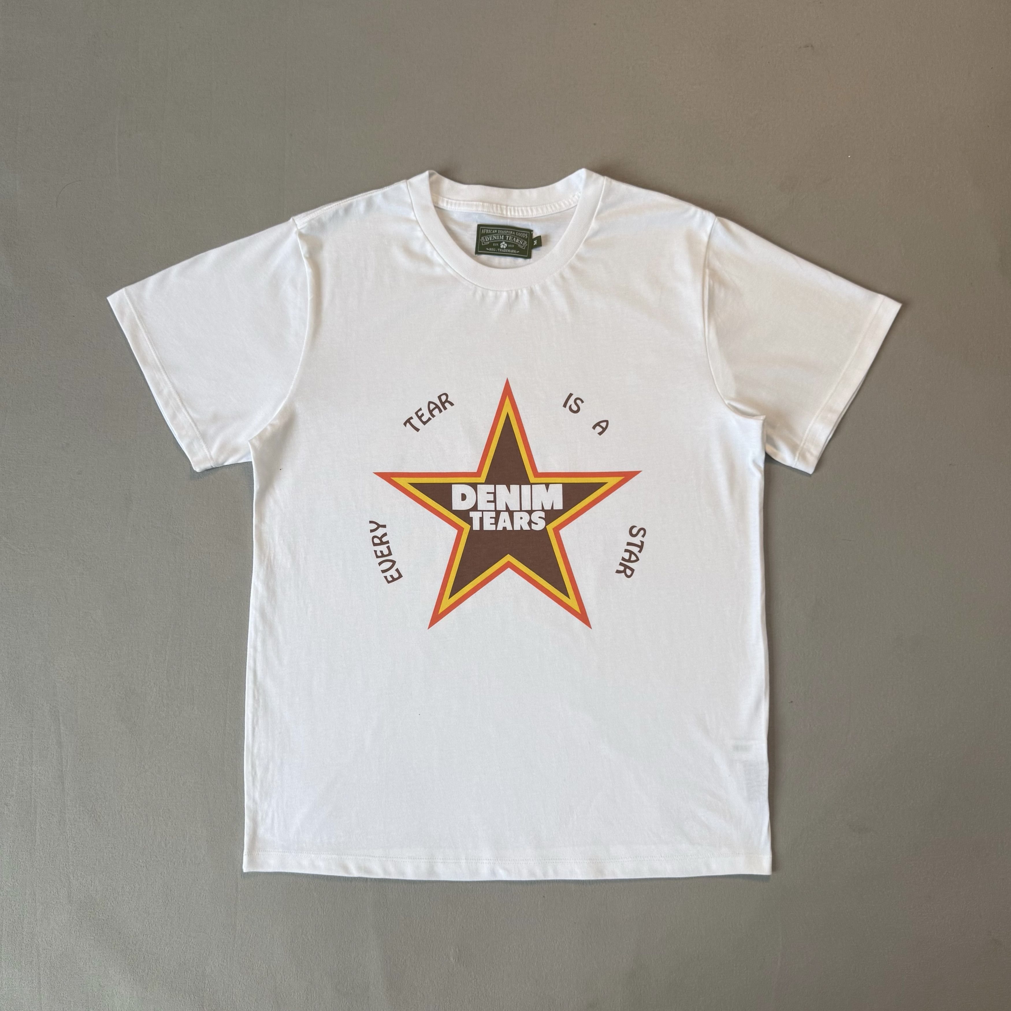Denim Tears Every Tear Is A Star Tee in White, Men's (Size Medium)