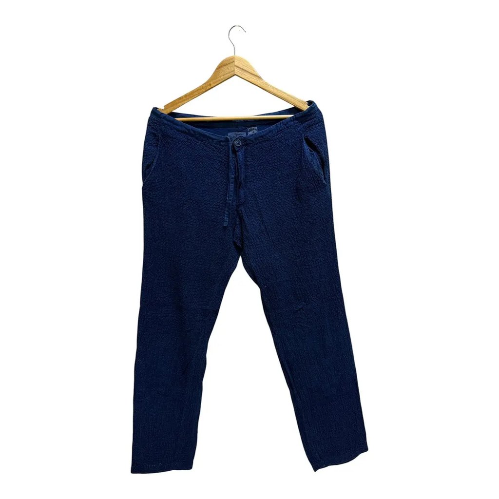 Vintage Blue Blue Japan Indigo Textured Pants, Men's (Size 34)