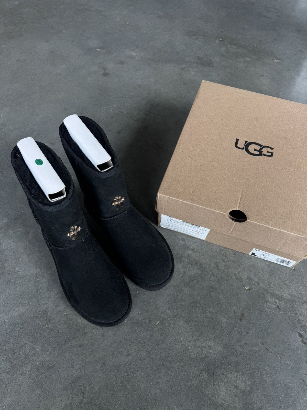 Chrome Hearts Uggs Size 7 Shoes in Black, Men's