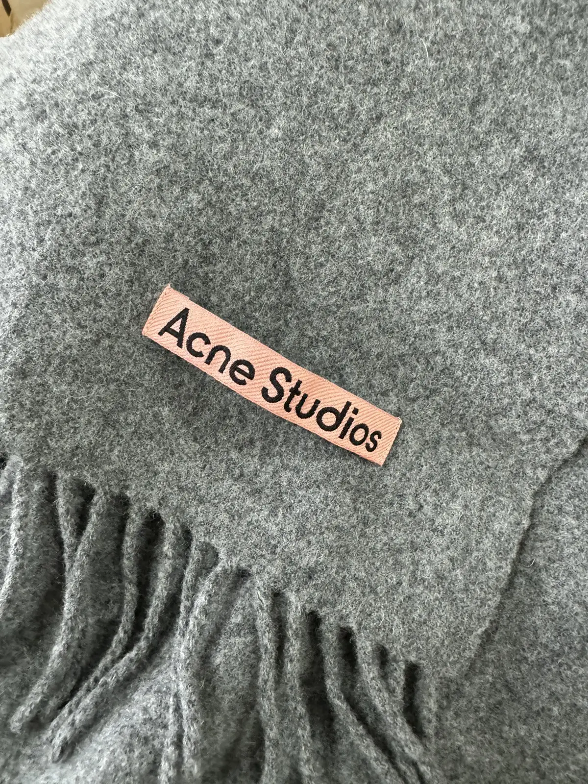 Acne Studios Gray Wool Scarf in Grey, Men's