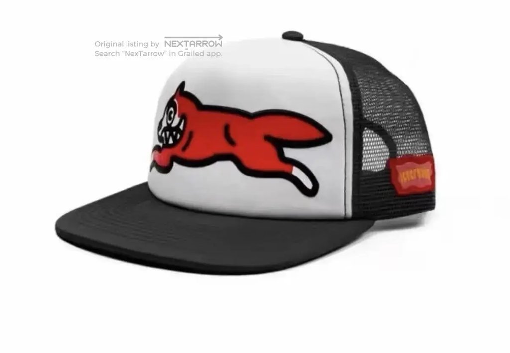 Bbc Icecream Flying Dog Trucker Hat in Black, Men's
