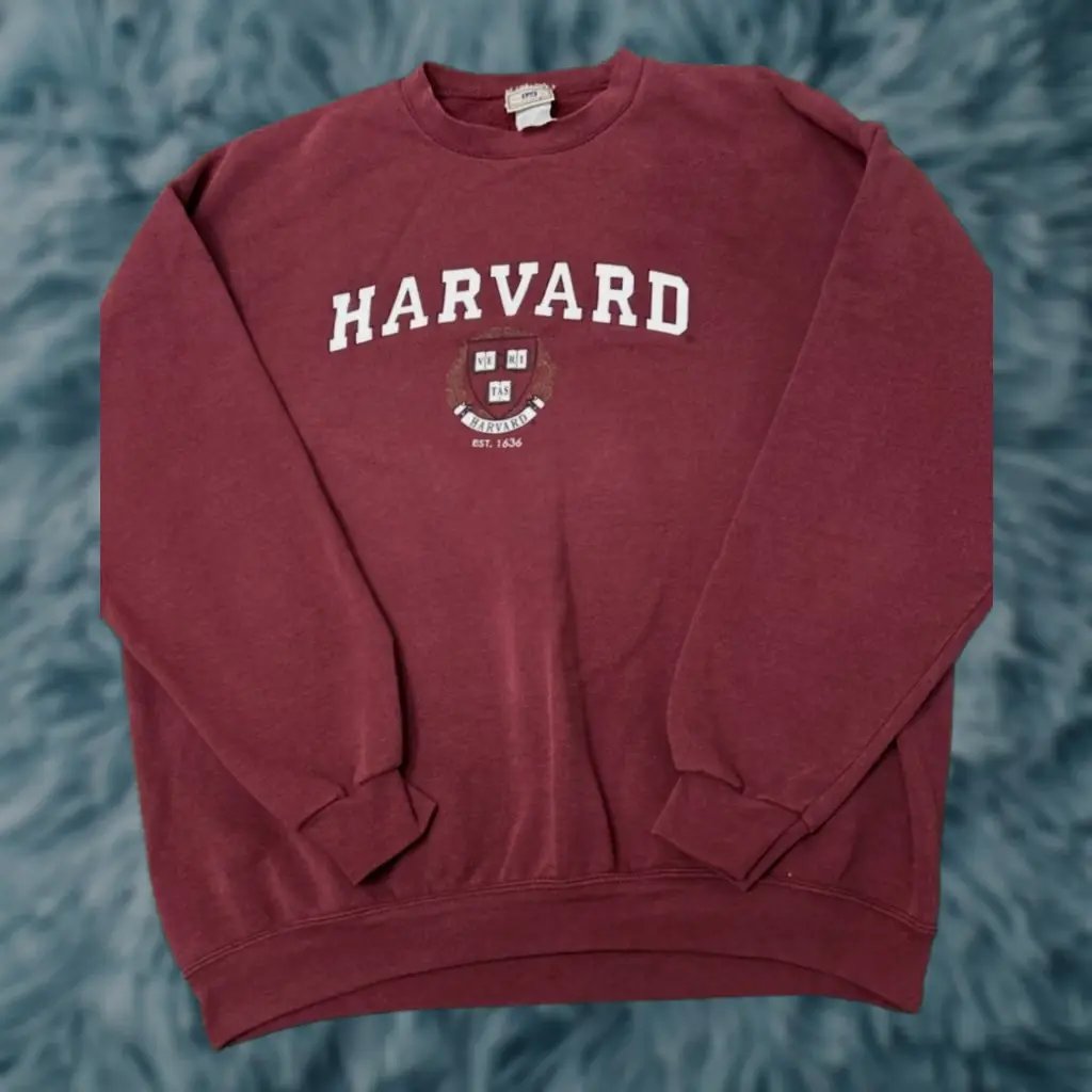 Vintage Harvard University Seal Crest Logo Vtg Crewneck Sweater Mens Size 1XL Crimson 90s University College Pullover Logo Mens 1XL Crimson 90s in Brown, Men's