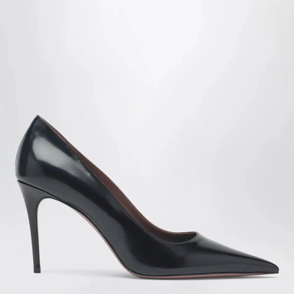 Paris Texas Vera 85 Black Leather Pumps Wom, Women's (Size 6)