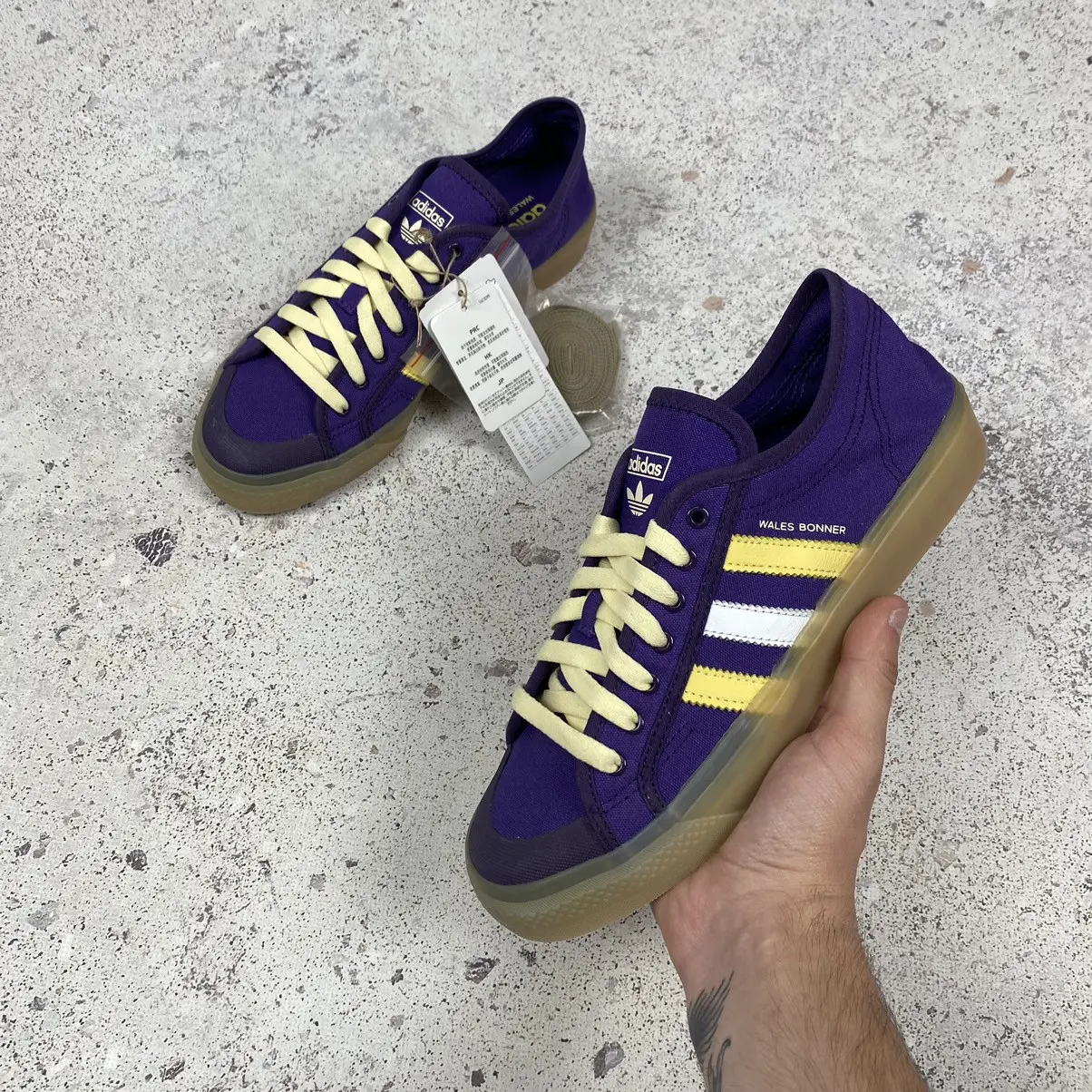 Adidas x Wales Bonner Purple Nizza Lo Sneakers Size 8, Men's