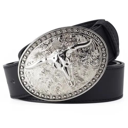 Designer Crazy Vintage Belt Riveted Belts Menswear Accessories in Black, Men's