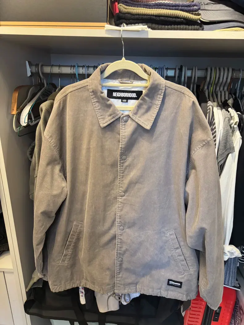 Neighborhood Corduroy Windbreaker - Dmc in Grey, Men's (Size Large)
