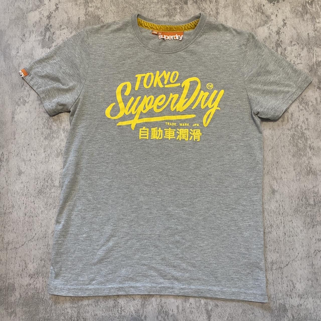 Grey Superdry Tokyo T-Shirt Casual Casual Sportswear, Men's (Size XL)