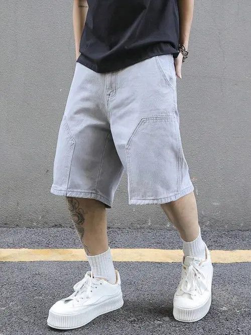 Kimura X Juri Vintage Y2K Shorts Jorts Washed Denim in Blue, Men's (Size 32)