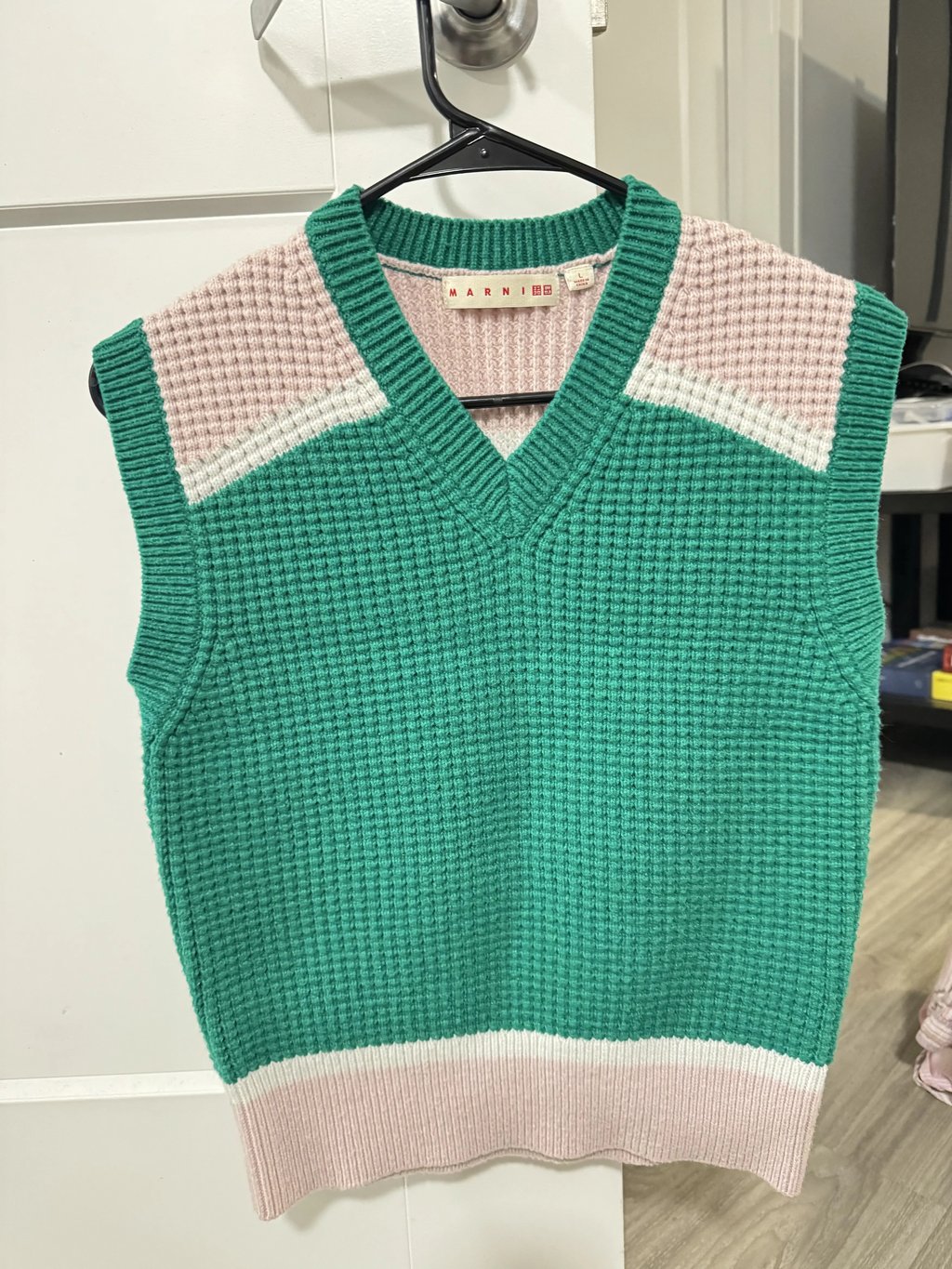 Marni X Uniqlo Knitted Vest in Green, Women's