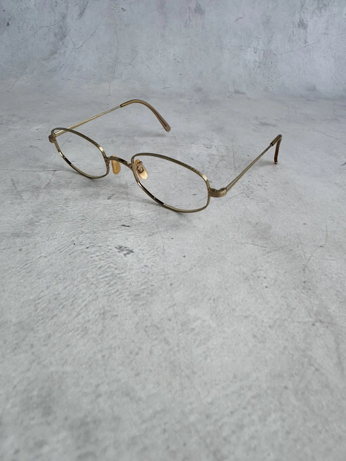 Oliver Peoples Sunglasses Vintage Gold Oval Eyeglasses Frame, Men's