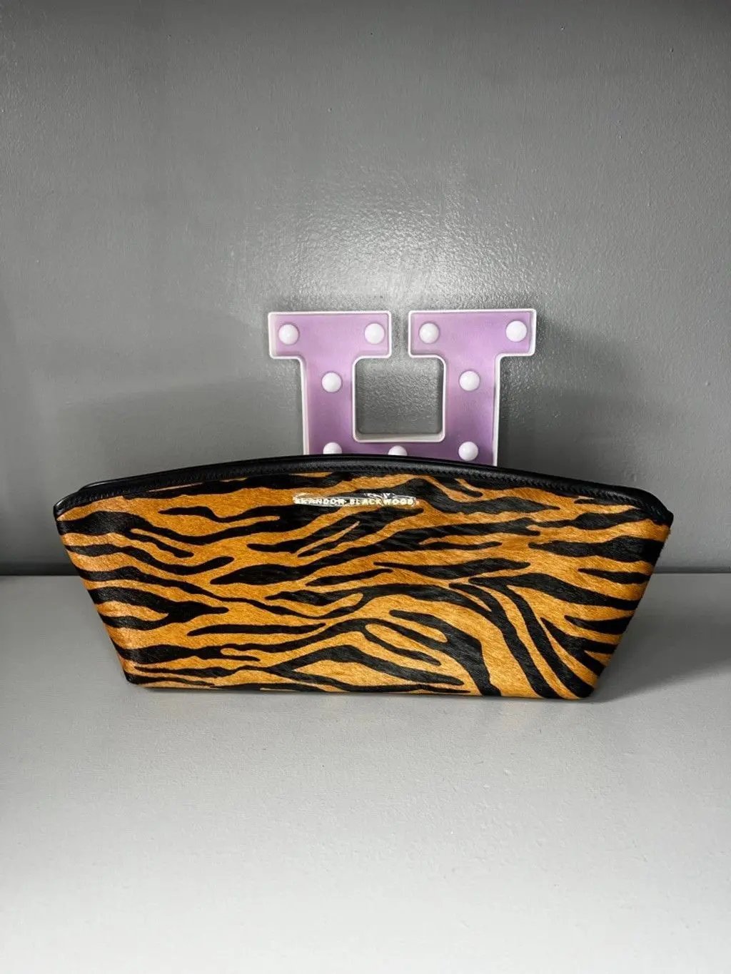 Brandon Blackwood Victoria Clutch Brown Zebra, Women's