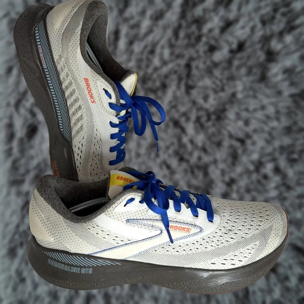 Brooks Adrenaline Gts 24 Sneaker Mens Size 14 Steal Pearl Athletic Running Gym Walking 1104371d195 in Gray, Men's (Size 13)
