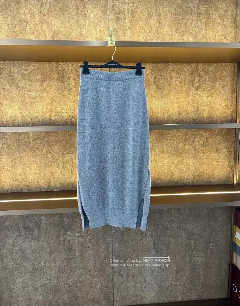 Barrie Cashmere Midi Skirt Ffff1 in Gray, Women's (Size 26)