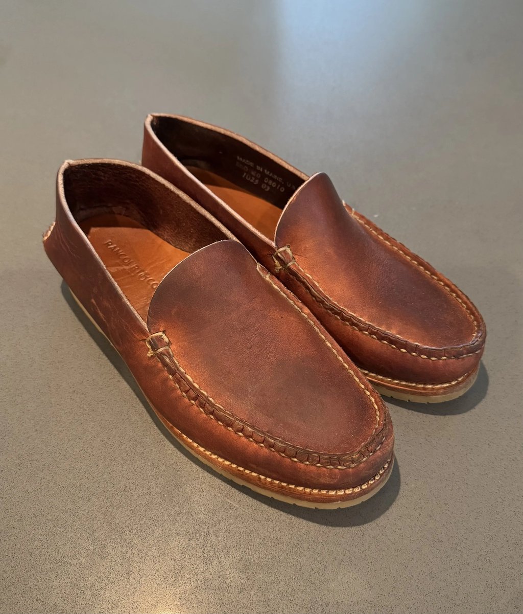 Moccasin Loafer In Chromepak Leather in Brown, Men's (Size 8.5)