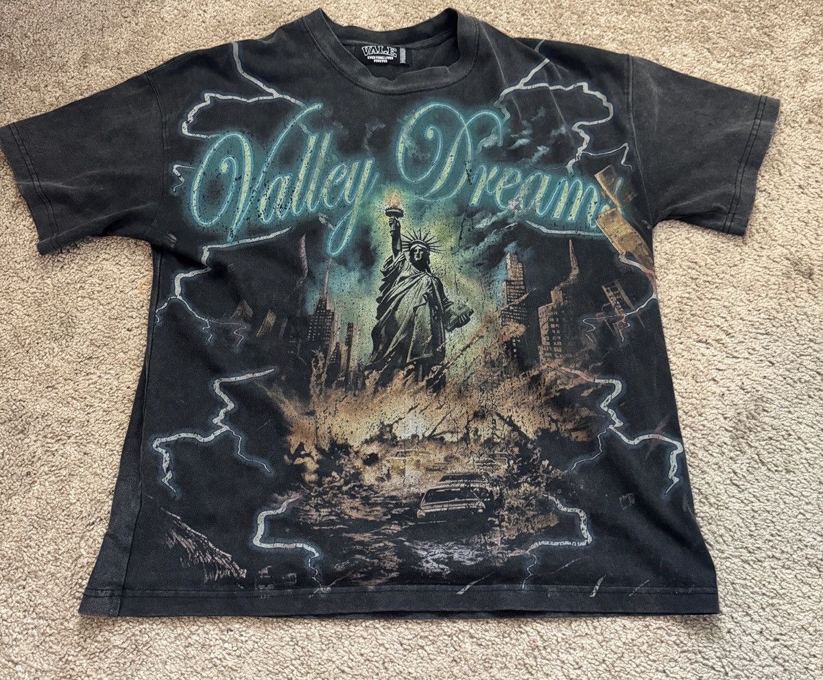 Vale Statue Of Liberty Graphic Tee in Grey, Men's (Size Large)