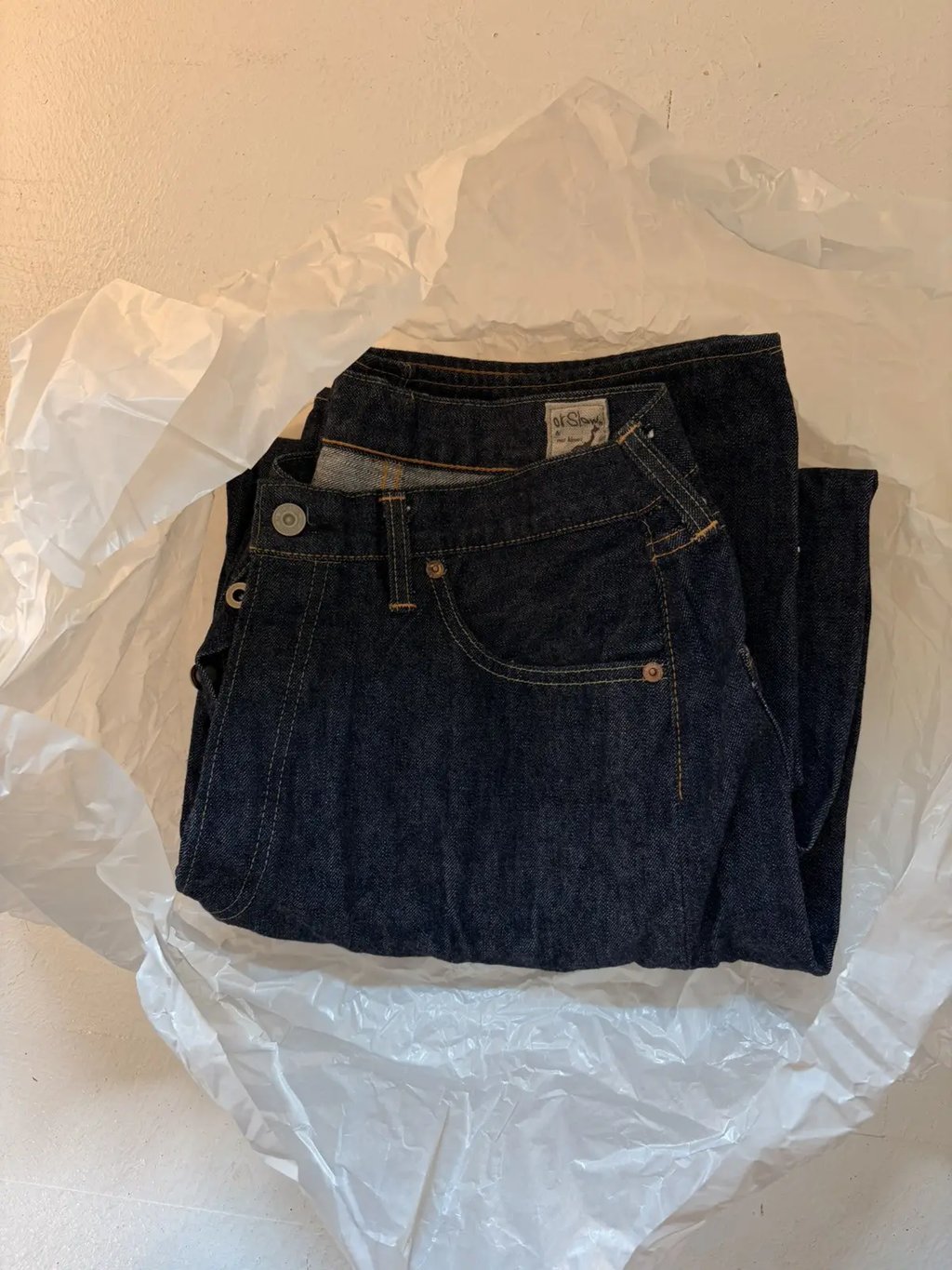 Evan Kinori X Orslow Wide Leg Selvedge Jean in Blue, Men's (Size 34)