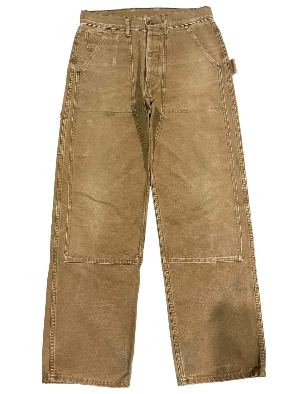 Vintage 90's The Real Mccoys Khaki Double Knee Workwear Pants in Brown, Men's (Size 30)