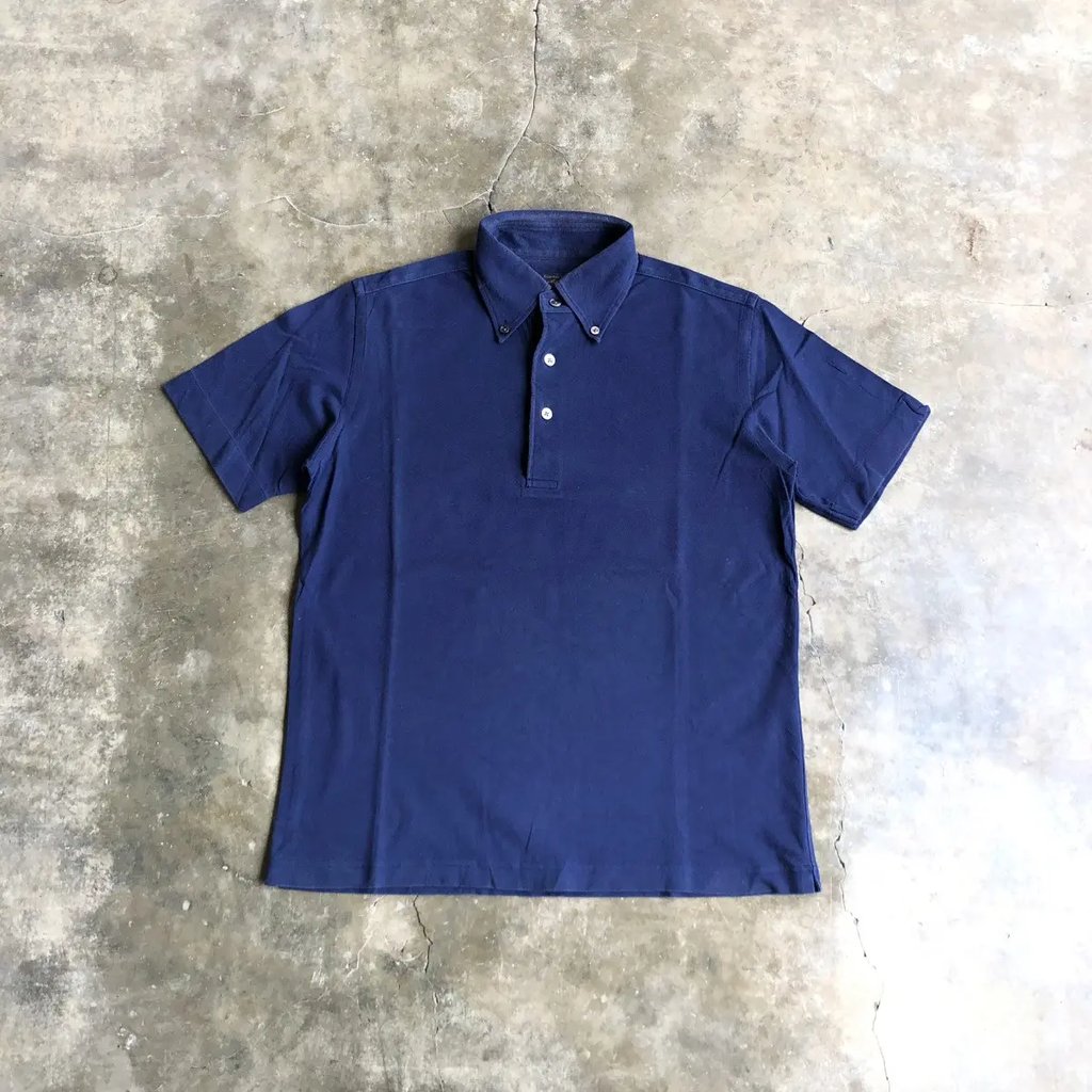 Vintage Kamakura Shirt Japan Polo Tshirt Navy Desinger in Blue, Men's